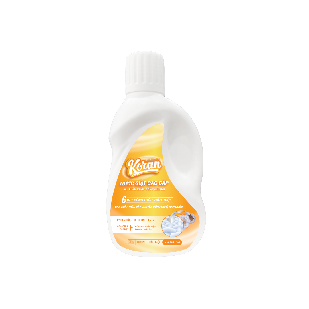 Nước Giặt Cao Cấp Koran Hương Thảo Mộc 120ml Mặt Trước