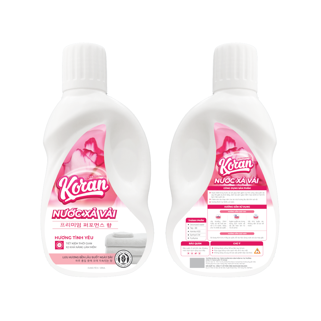 Nước Xả Vải Koran Hương Tình Yêu 120ml