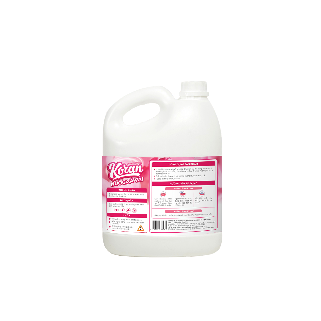 Nước Xả Vải Koran Hương Tình Yêu 3400ml Mat Sau