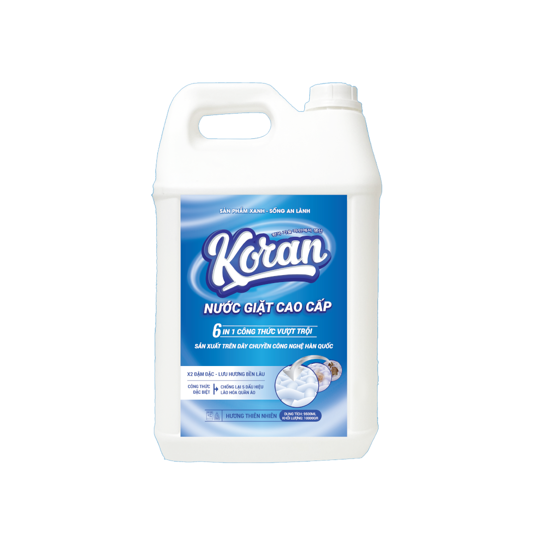 Nước Giặt Cao Cấp Koran Hương Thiên Nhiên 9500ml Mặt Trước