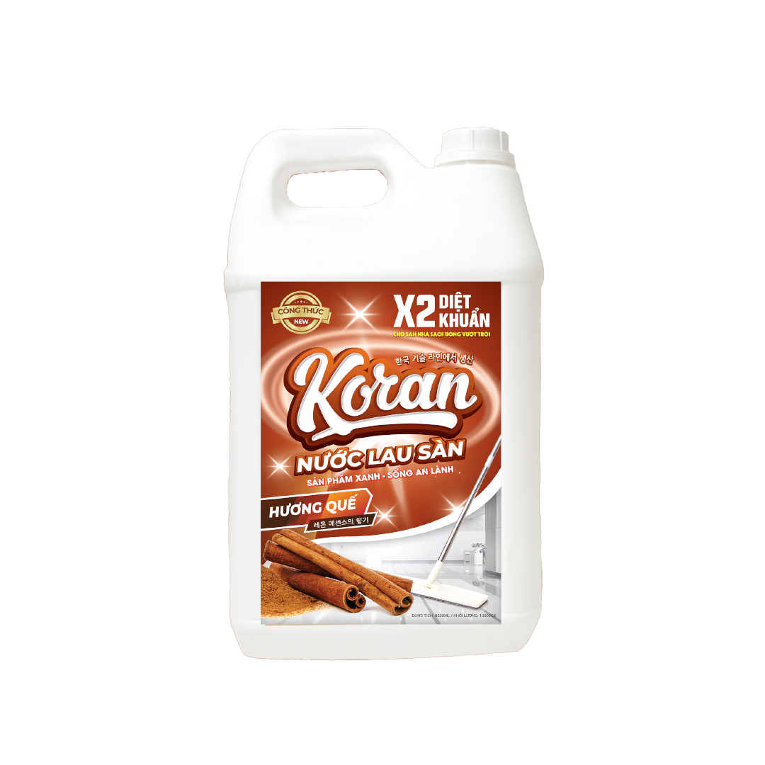 Nước Lau Sàn Koran Hương Quế 9500ml Mat Truoc