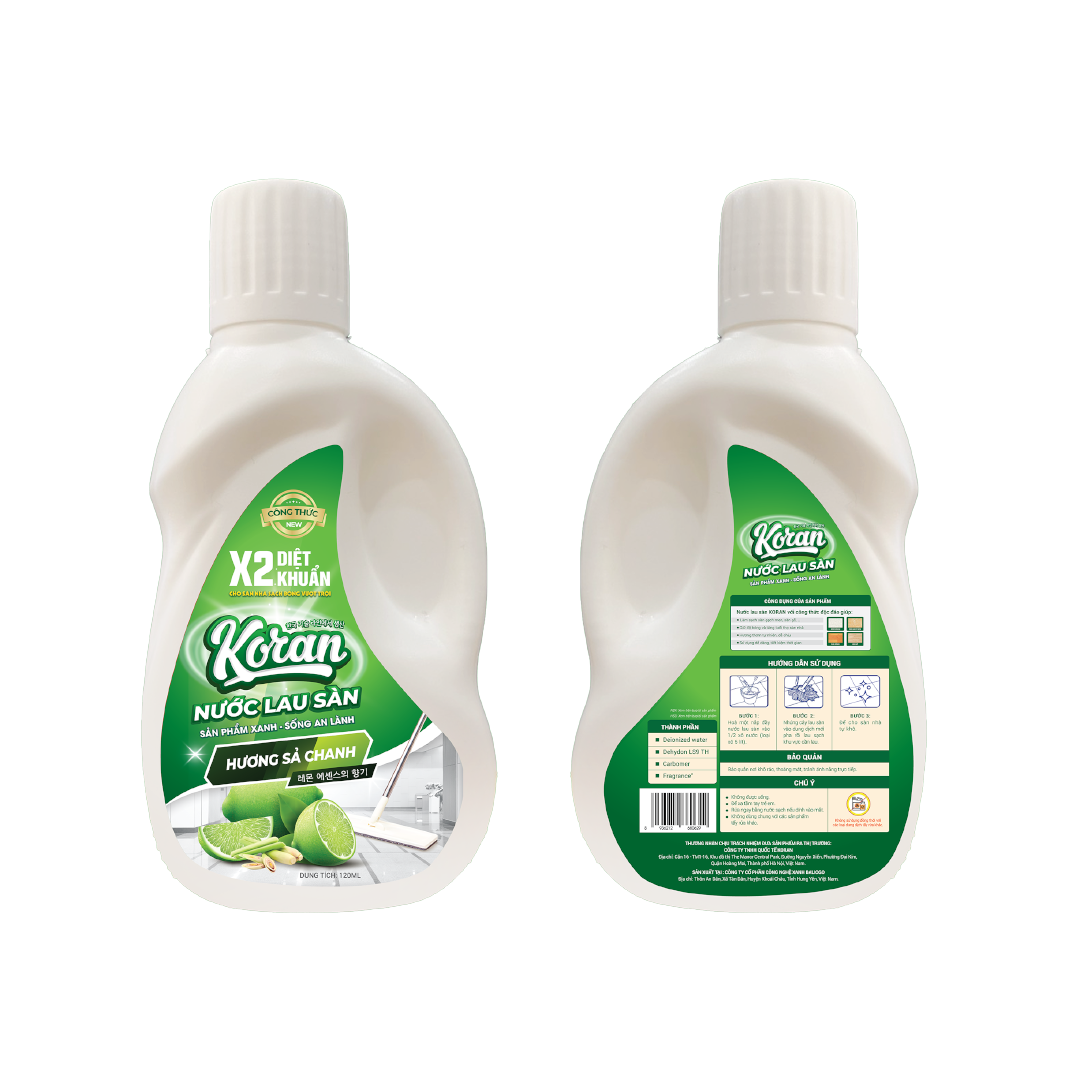 Nước Lau Sàn Koran Hương Sả Chanh 120ml
