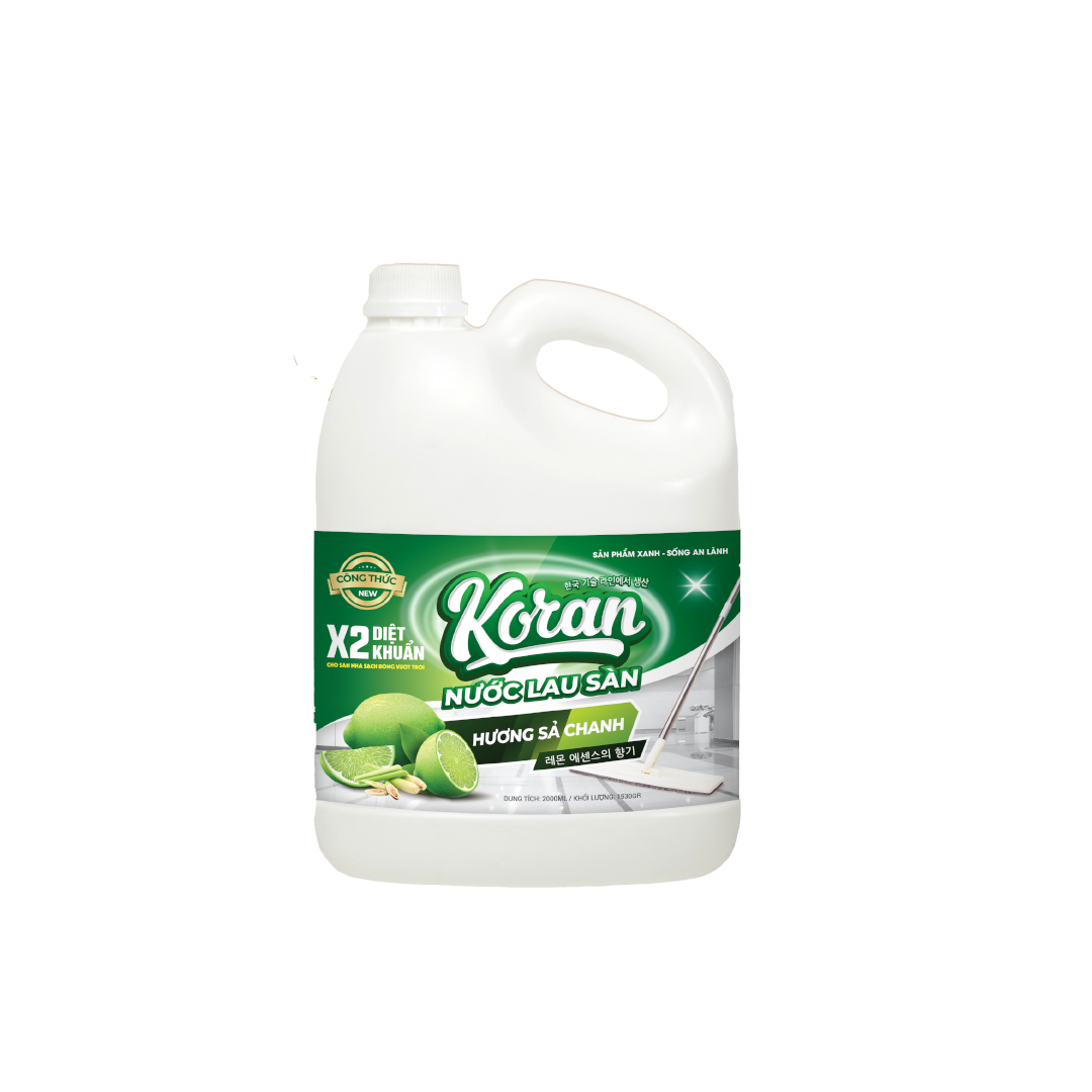 Nước Lau Sàn Koran Hương Sả Chanh 3400ml Mat Truoc