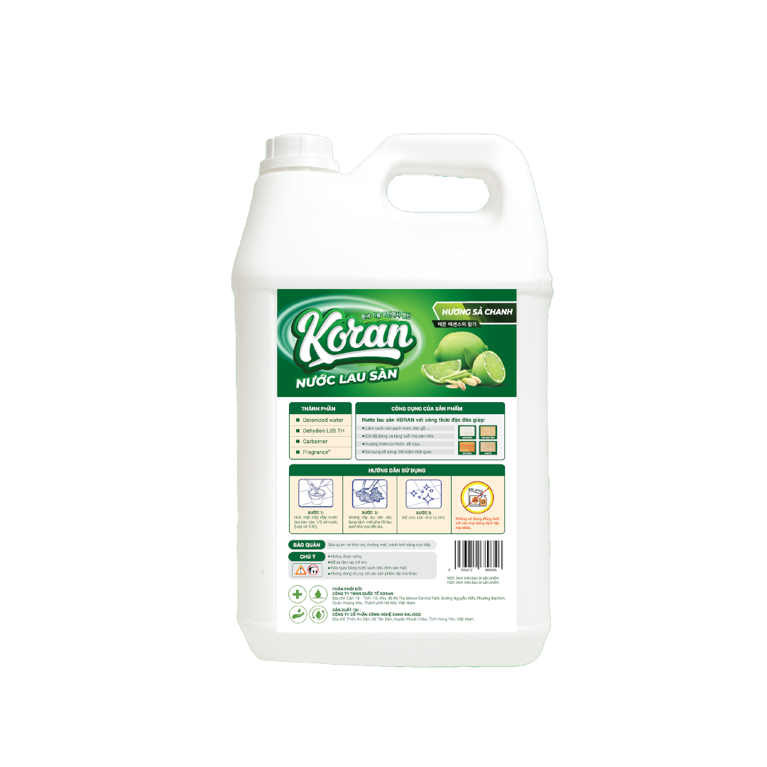 Nước Lau Sàn Koran Hương Sả Chanh 9500ml Mat Sau Nước Lau Sàn Koran Hương Sả Chanh 9500ml Mat Sau