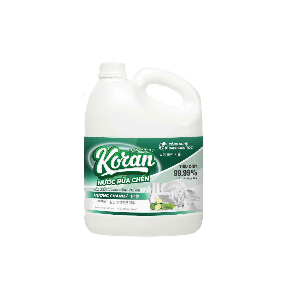 Nước Rửa Chén Hương Chanh 3400ml Mat Truoc