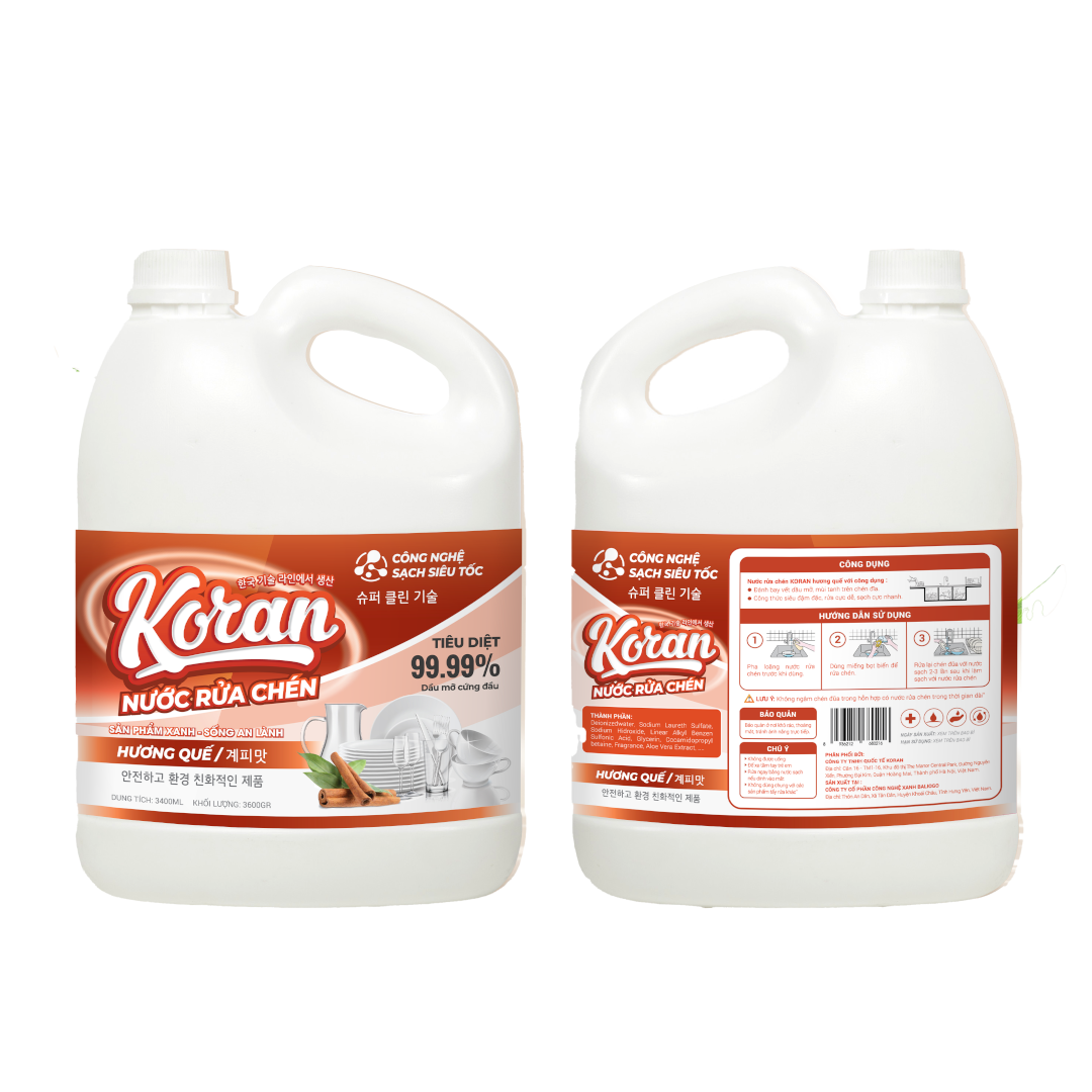 Nước Rửa Chén Hương Quế 3400ml