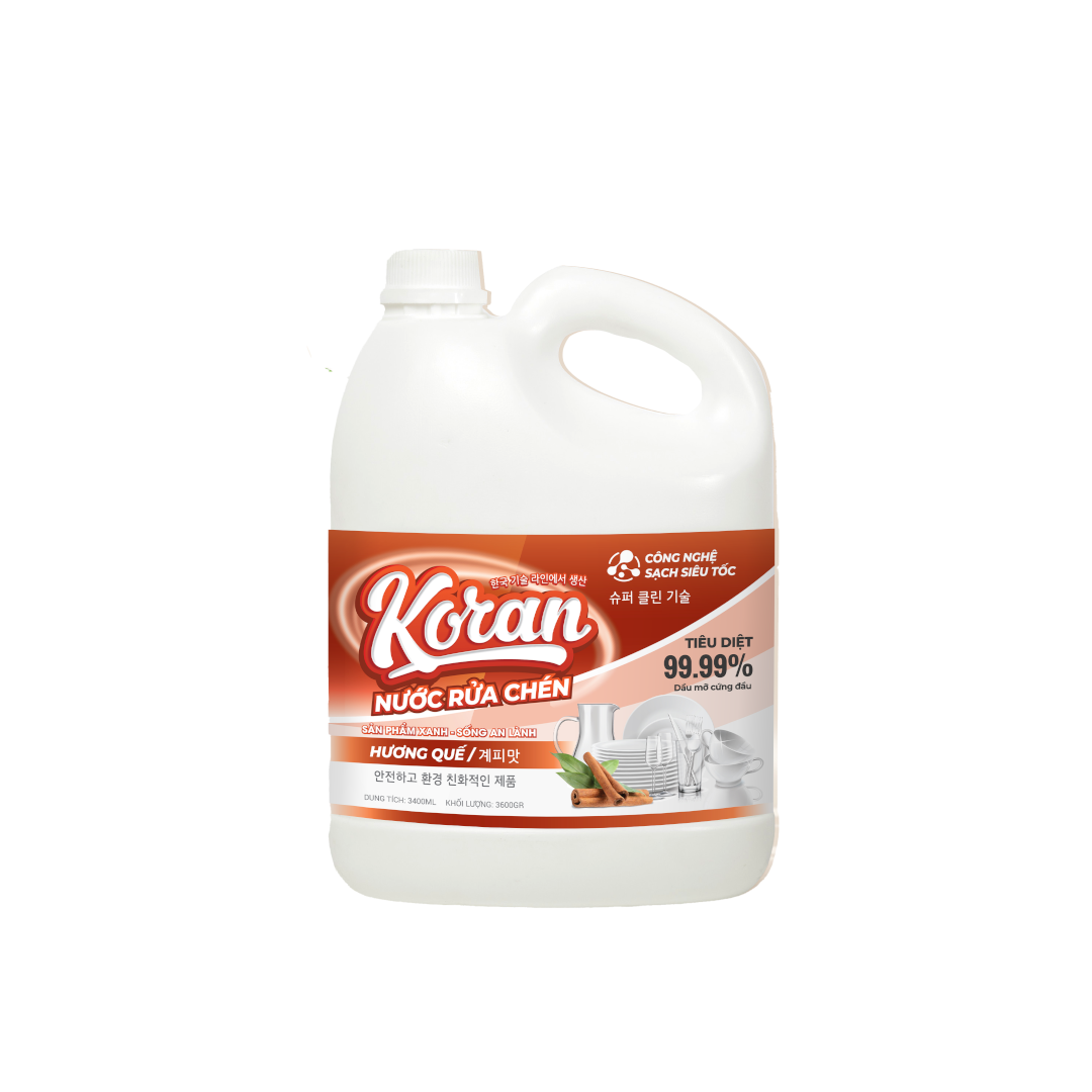 Nước Rửa Chén Hương Quế 3400ml Mat Truoc