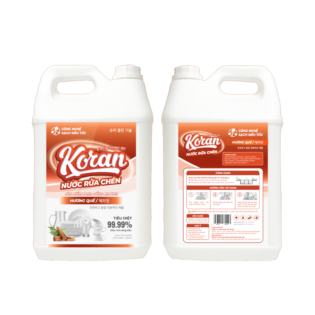 Nước Rửa Chén Hương Quế 9500ml