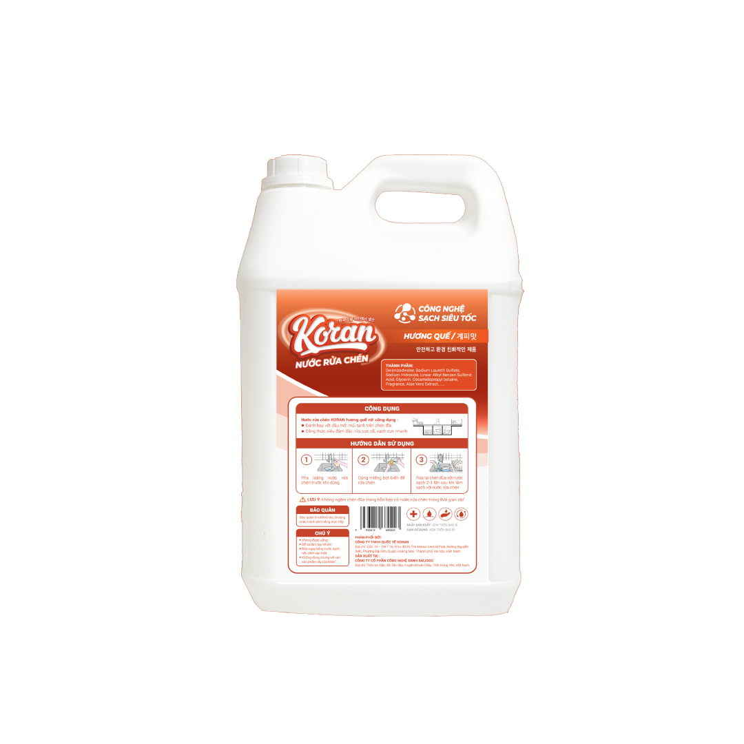 Nước Rửa Chén Hương Quế 9500ml Mat Sau