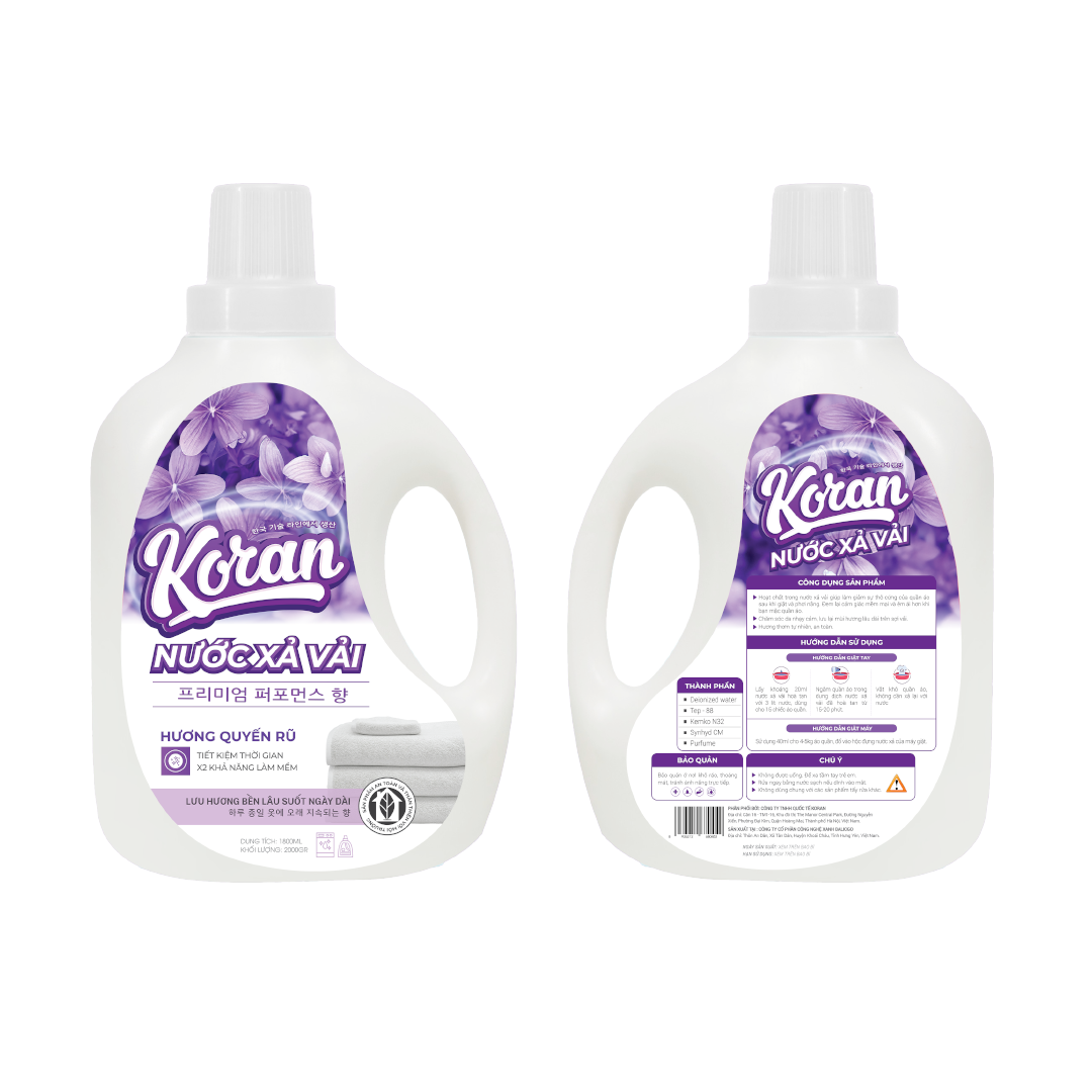 Nước Xả Vải Koran Hương Quyến Rũ 1800ml