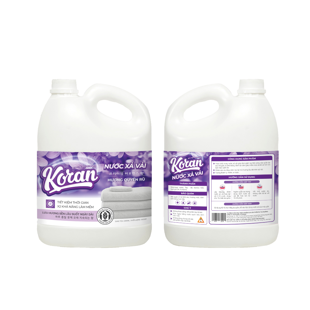 Nước Xả Vải Koran Hương Quyến Rũ 3400ml
