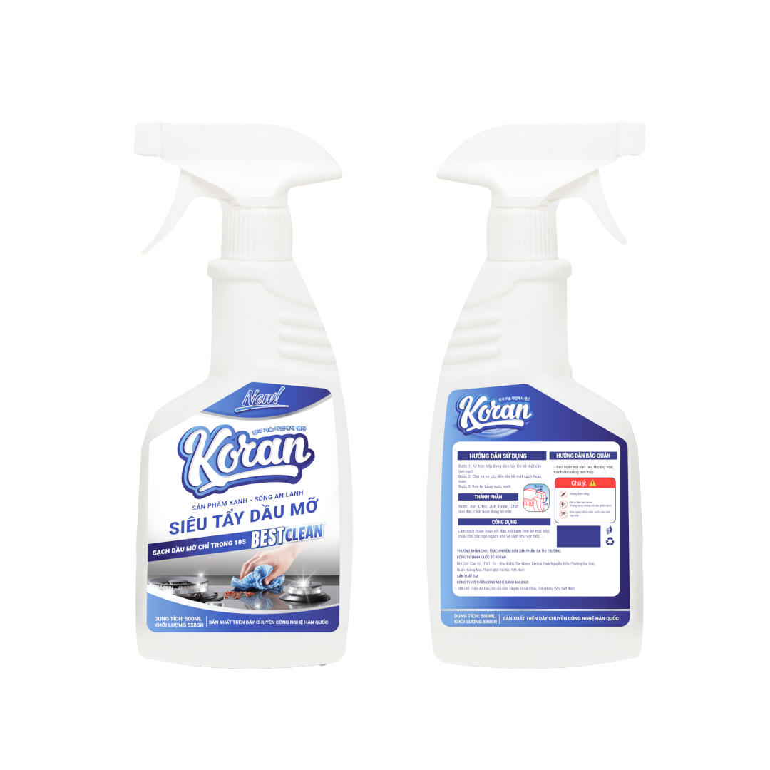 Siêu Tẩy Dầu Mỡ Koran 500ml