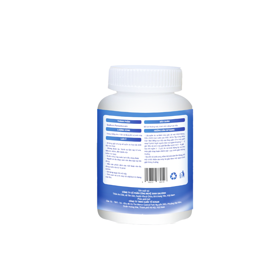 Siêu Tẩy Lồng Giặt Koran 200ml Mat Sau