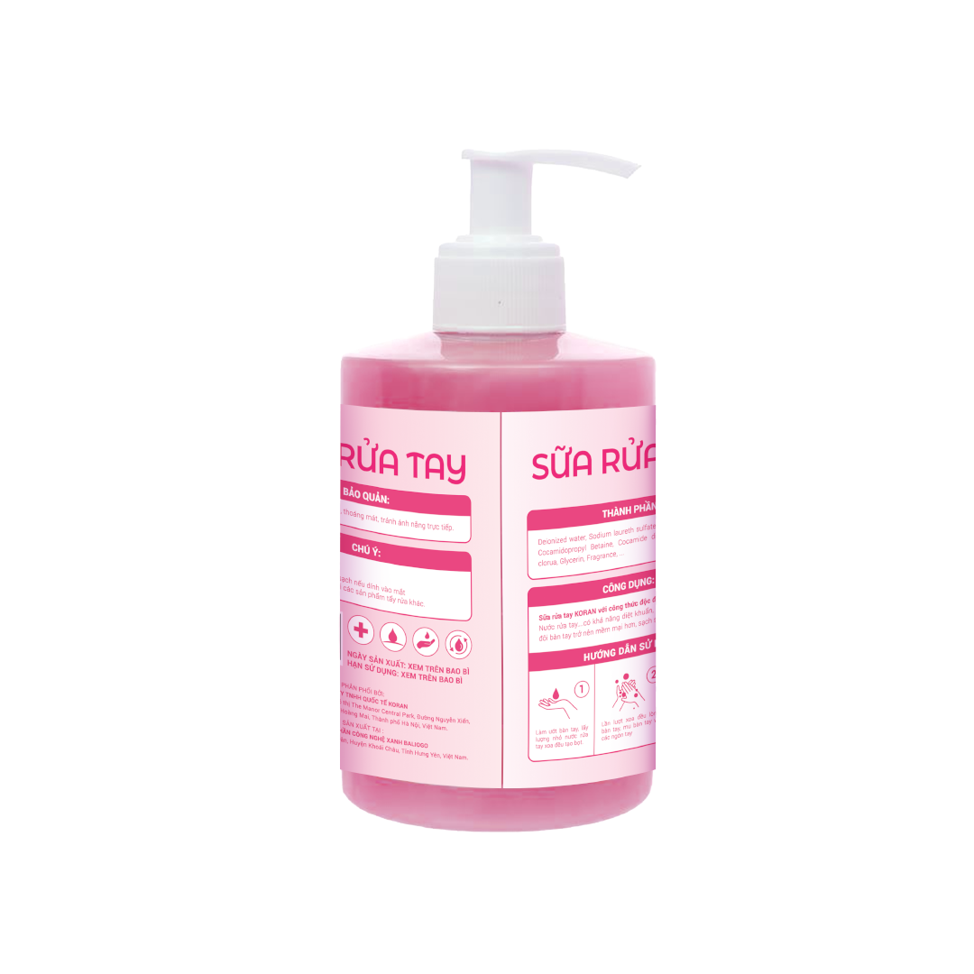 Sữa Rửa Tay Koran Hương Dâu 450ml Mat Sau