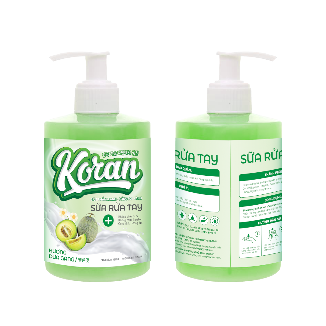 Sữa Rửa Tay Koran Hương Dưa Gang 450ml